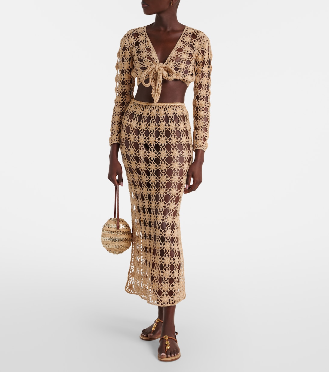 Top raccourci Bella Ballerina en crochet de coton | Anna Kosturova