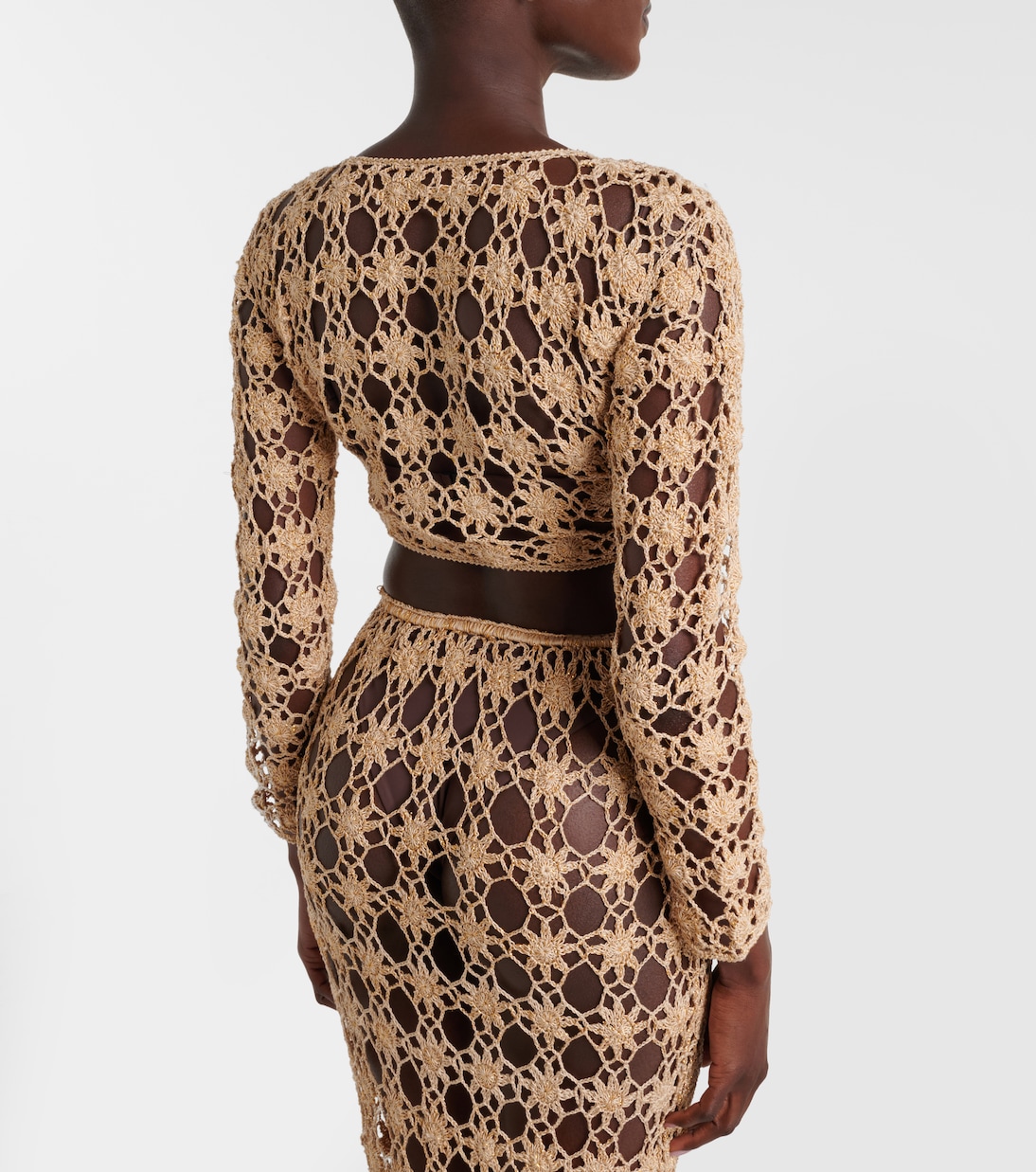 Top raccourci Bella Ballerina en crochet de coton | Anna Kosturova