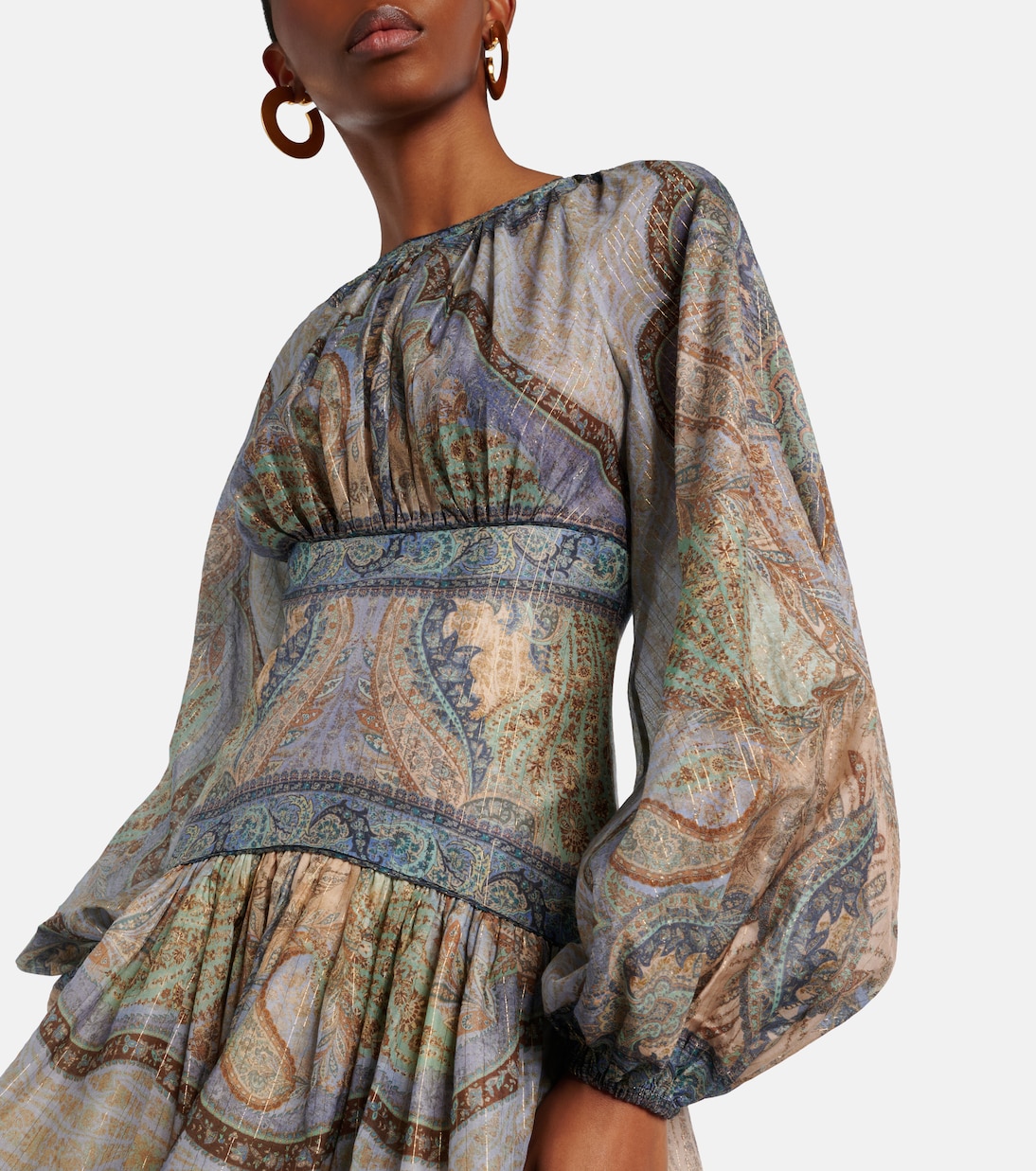 Robe Wanderlust en coton et soie mélangés | Zimmermann