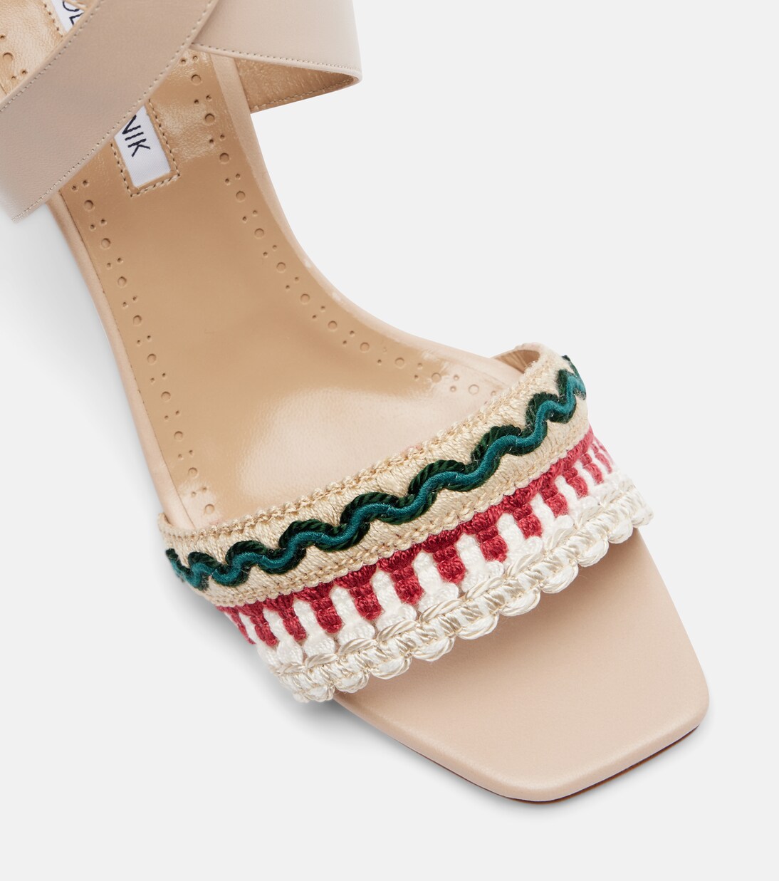 Mabeco 90 embroidered leather sandals | Manolo Blahnik