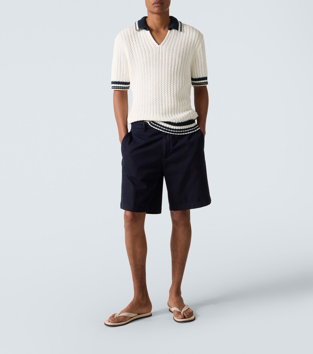 Polohemd Swift aus Häkelstrick | Orlebar Brown