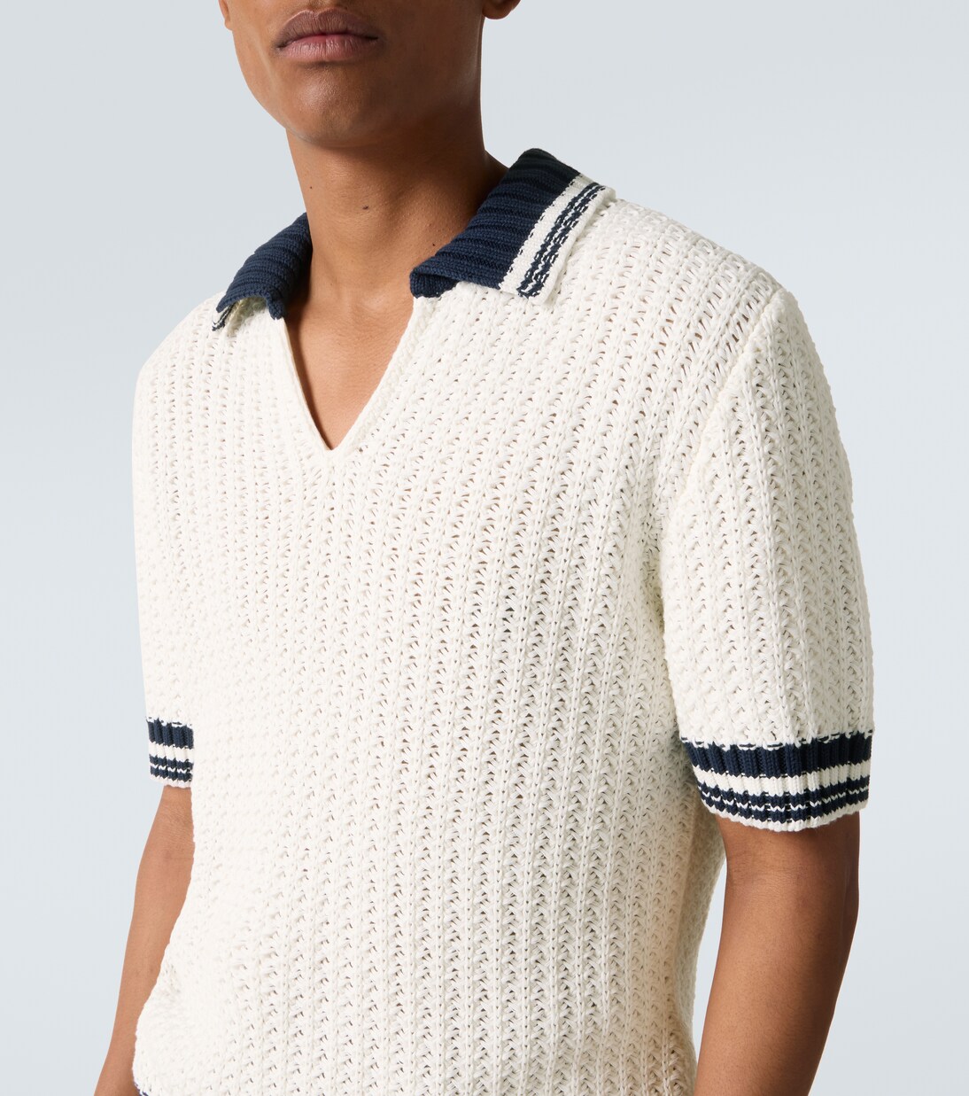 Polohemd Swift aus Häkelstrick | Orlebar Brown