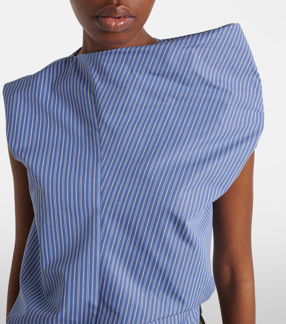Striped cotton-blend top | Sacai
