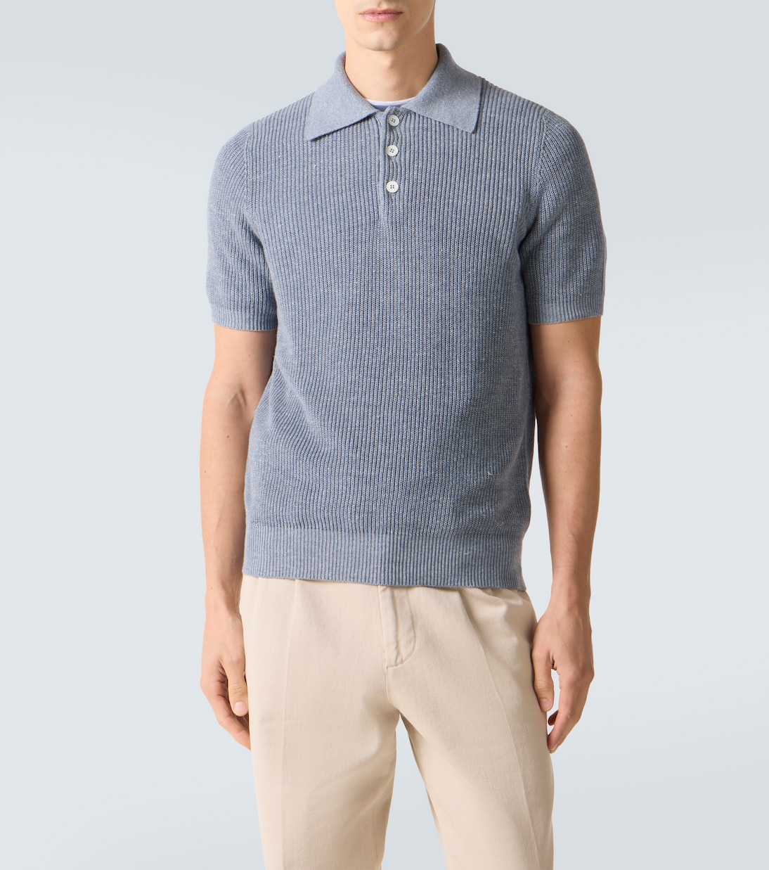 Polo en lin et coton | Brunello Cucinelli