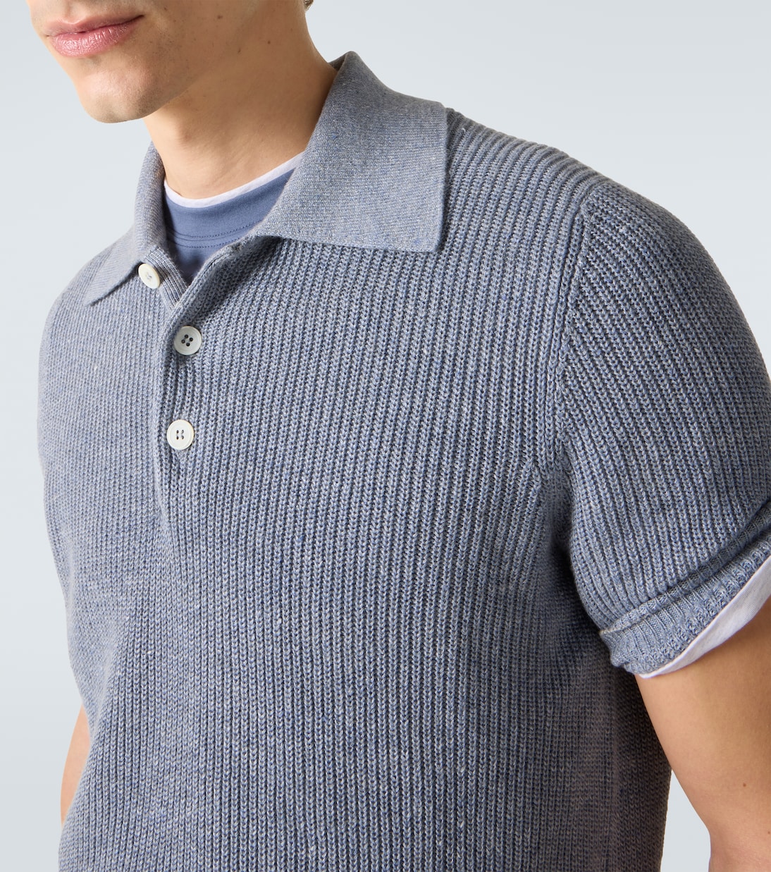 Polo en lin et coton | Brunello Cucinelli