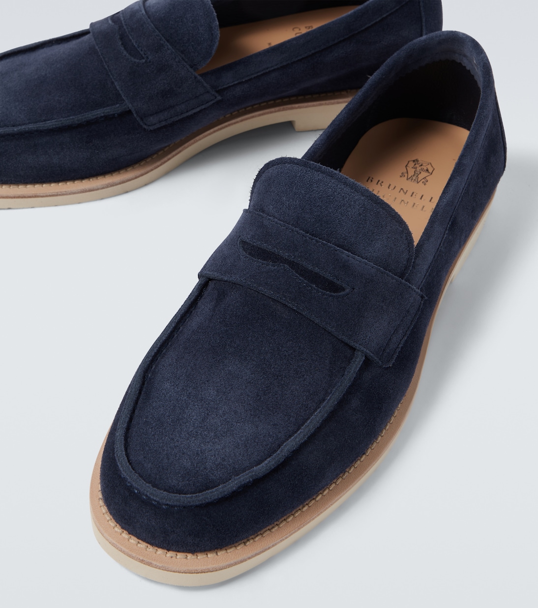 Loafers aus Veloursleder | Brunello Cucinelli