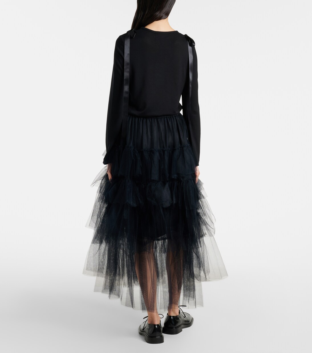 Ruffled tulle midi skirt | Simone Rocha