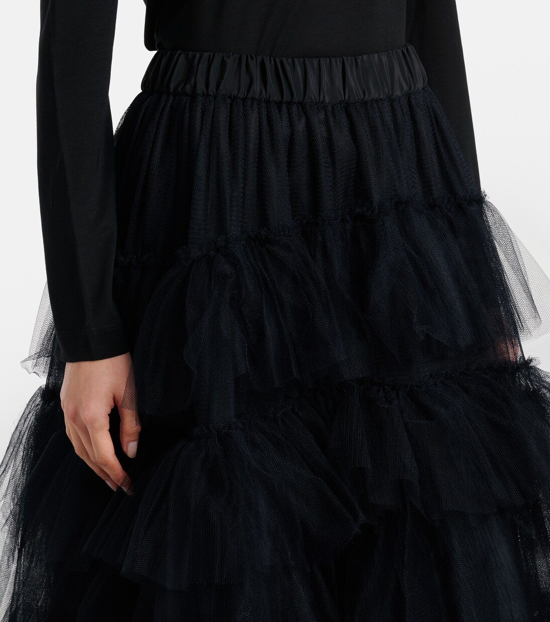 Ruffled tulle midi skirt | Simone Rocha