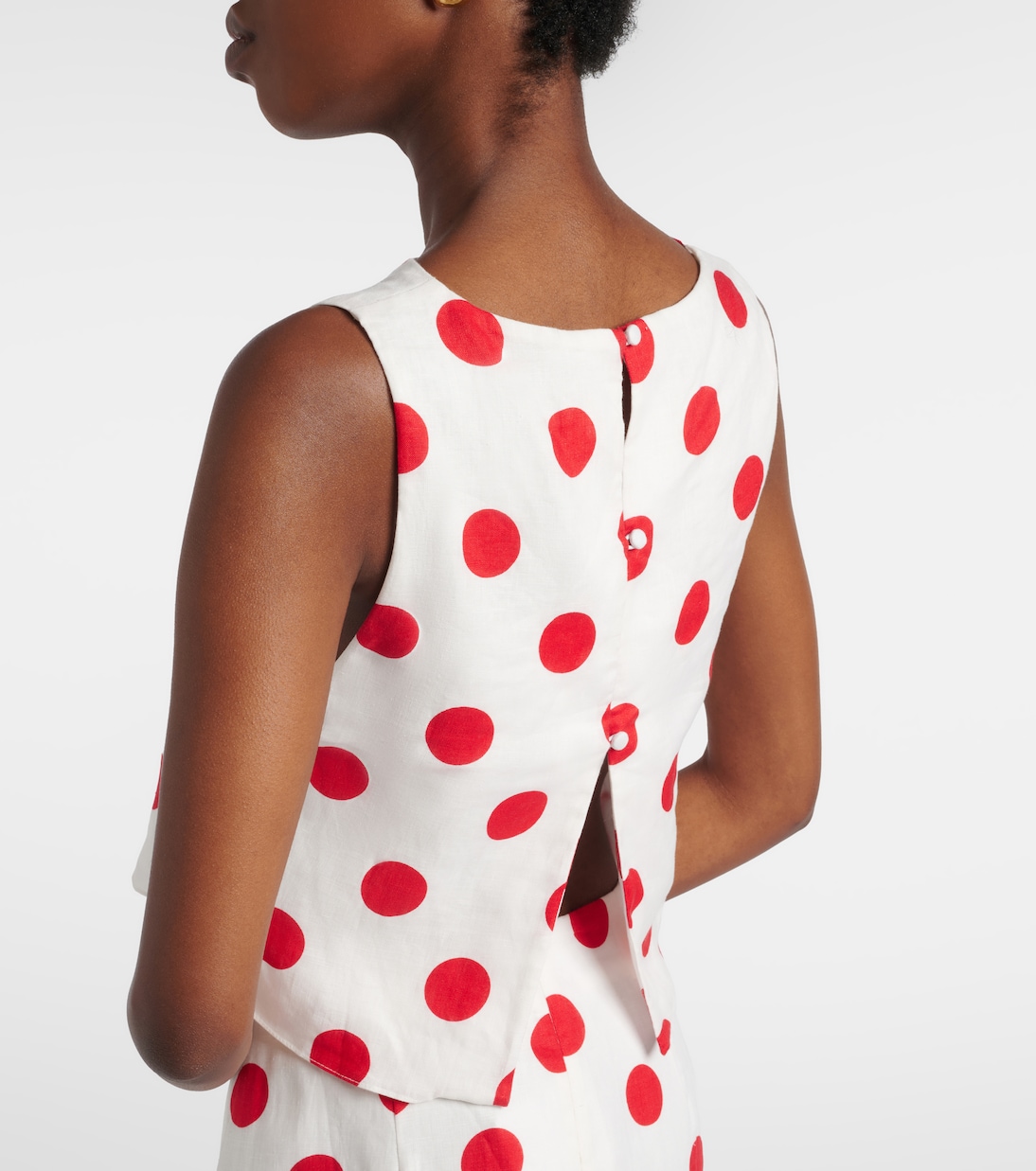 Cropped-Top Avelino aus Leinen | Cala de la Cruz