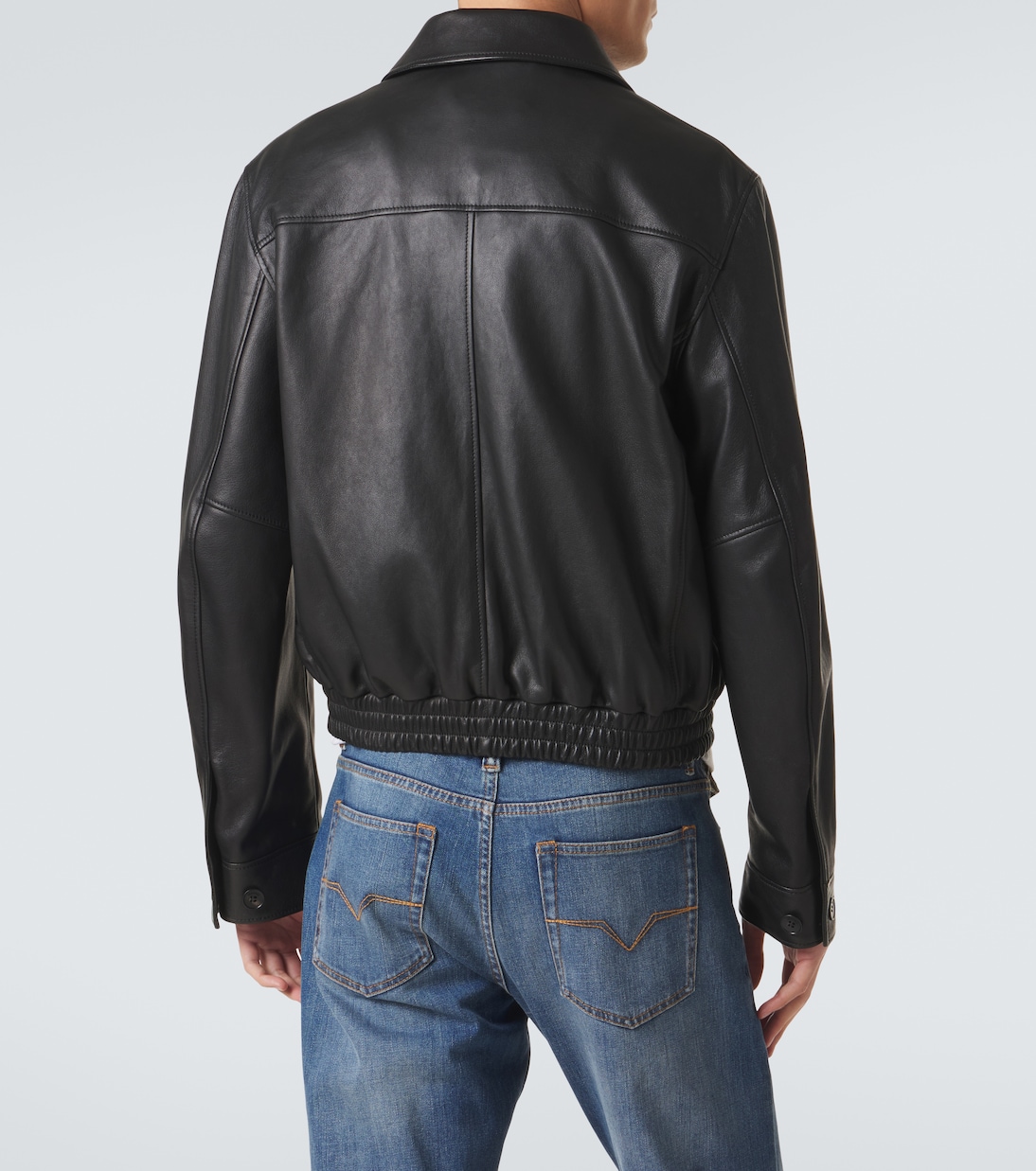Leather blouson jacket | Versace