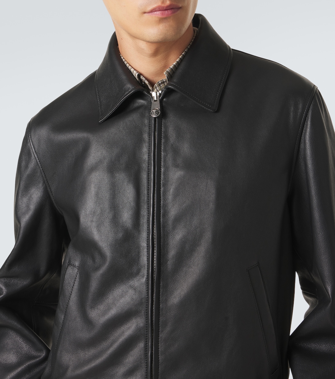 Leather blouson jacket | Versace