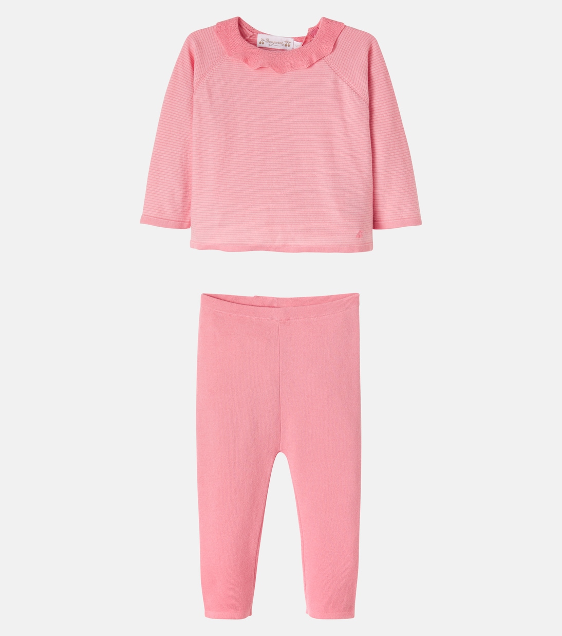 Baby Anisa cotton shirt and pants set | Bonpoint