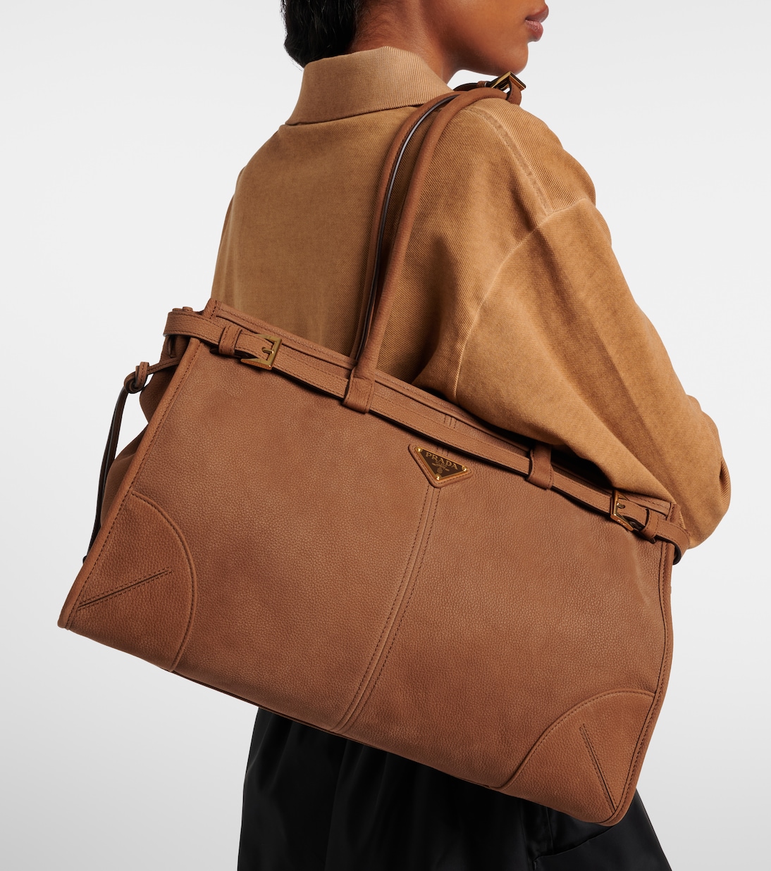 Prada Bonnie Large leather shoulder bag | Prada