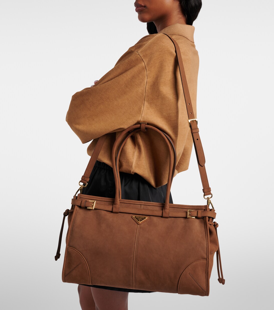 Prada Bonnie Large leather shoulder bag | Prada