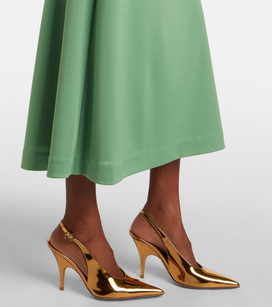 Vestido largo Isla drapeado con pañuelo | Rebecca Vallance