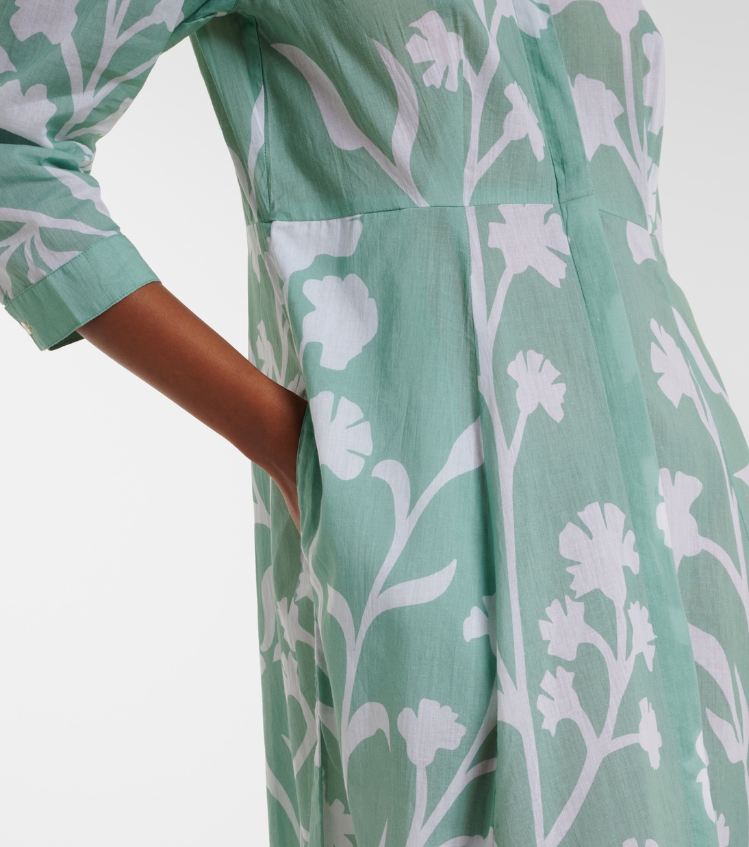 Abito chemisier in cotone con stampa floreale | Juliet Dunn