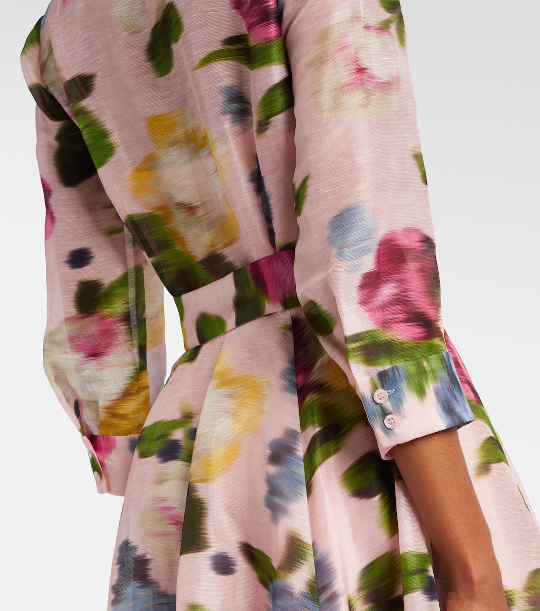 Floral linen and silk gown | Carolina Herrera
