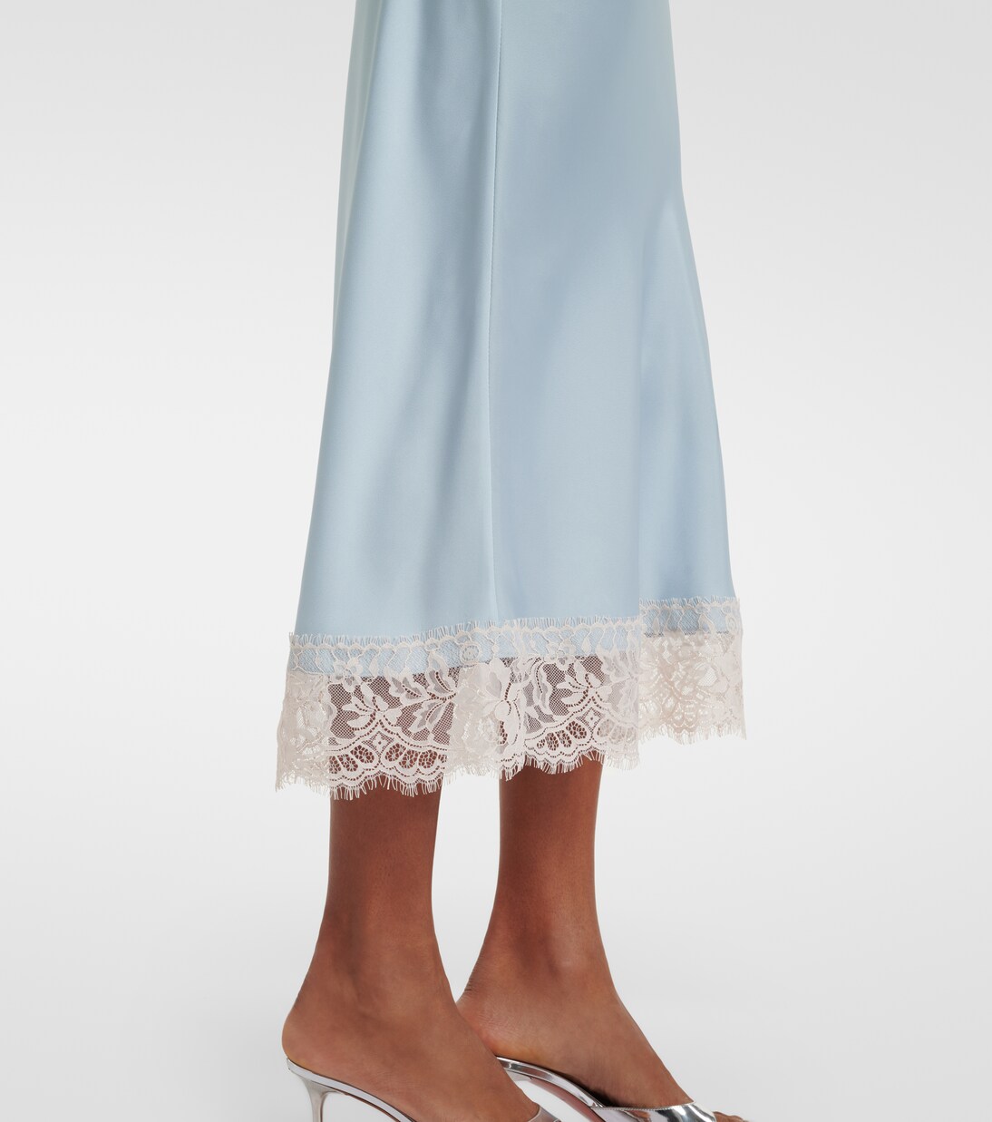 Midirock Cydney aus Satin mit Spitze | Faithfull