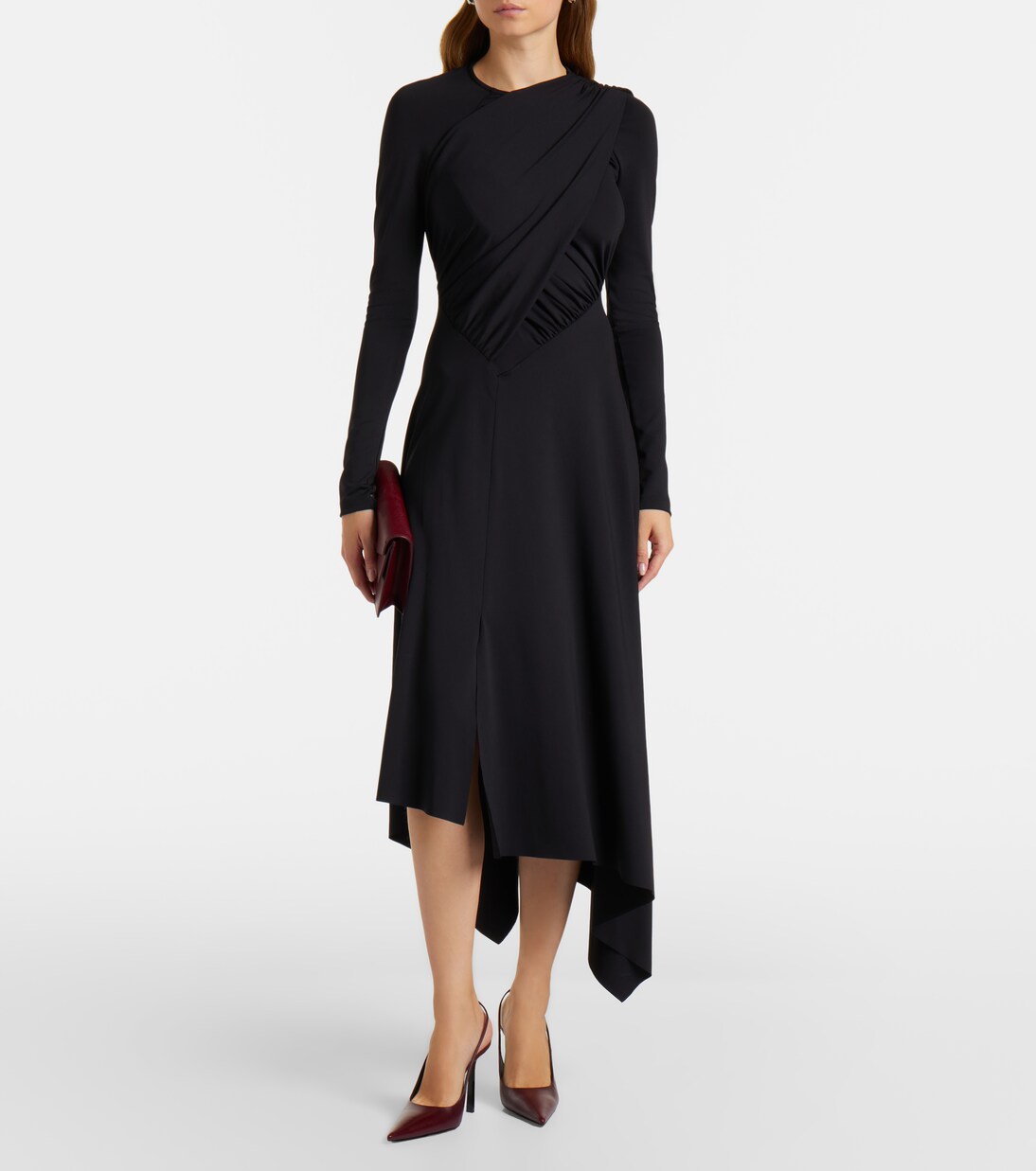 Abito a portafoglio in jersey | Victoria Beckham