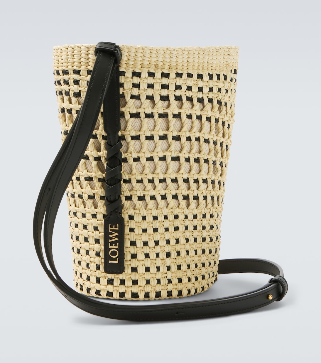 Paula's Ibiza Schultertasche mit Lederbesatz | Loewe