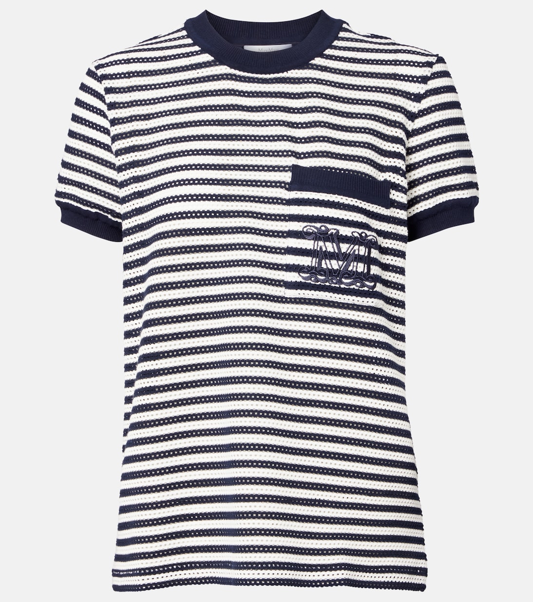 T-shirt en coton mélangé à rayures | Max Mara