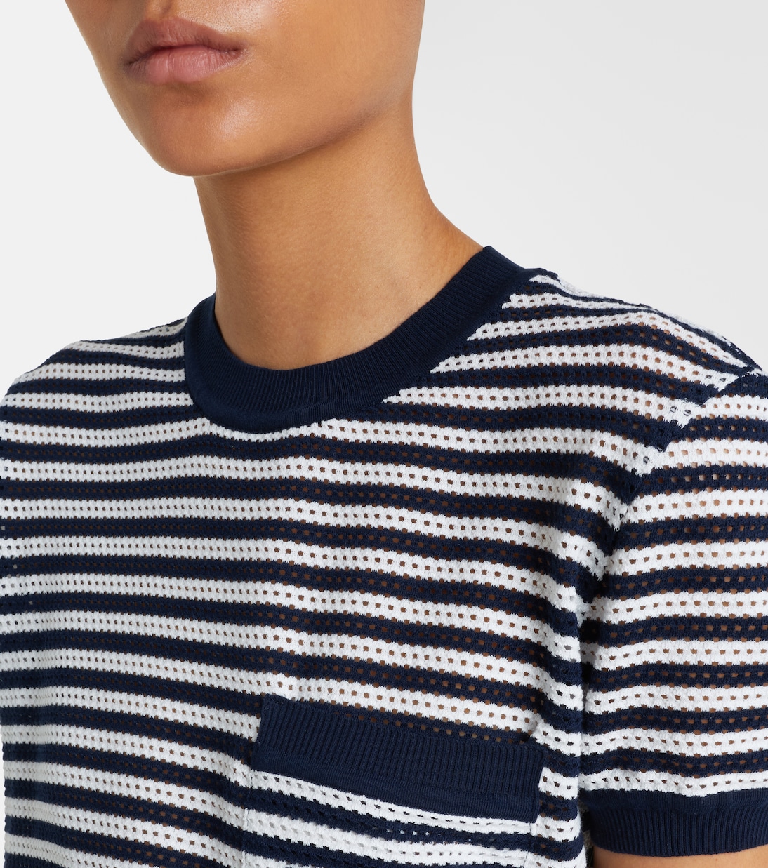 T-shirt en coton mélangé à rayures | Max Mara