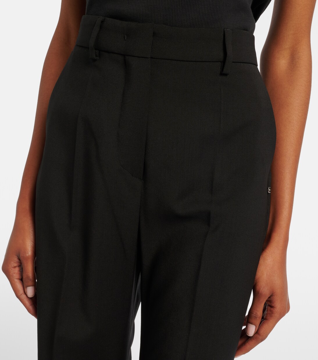 Pantalon évasé en laine vierge | Sportmax