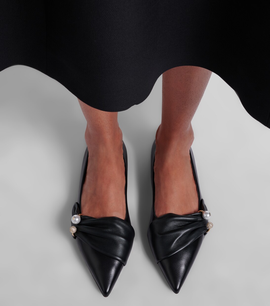Verzierte Ballerinas Rafi aus Leder | Jimmy Choo