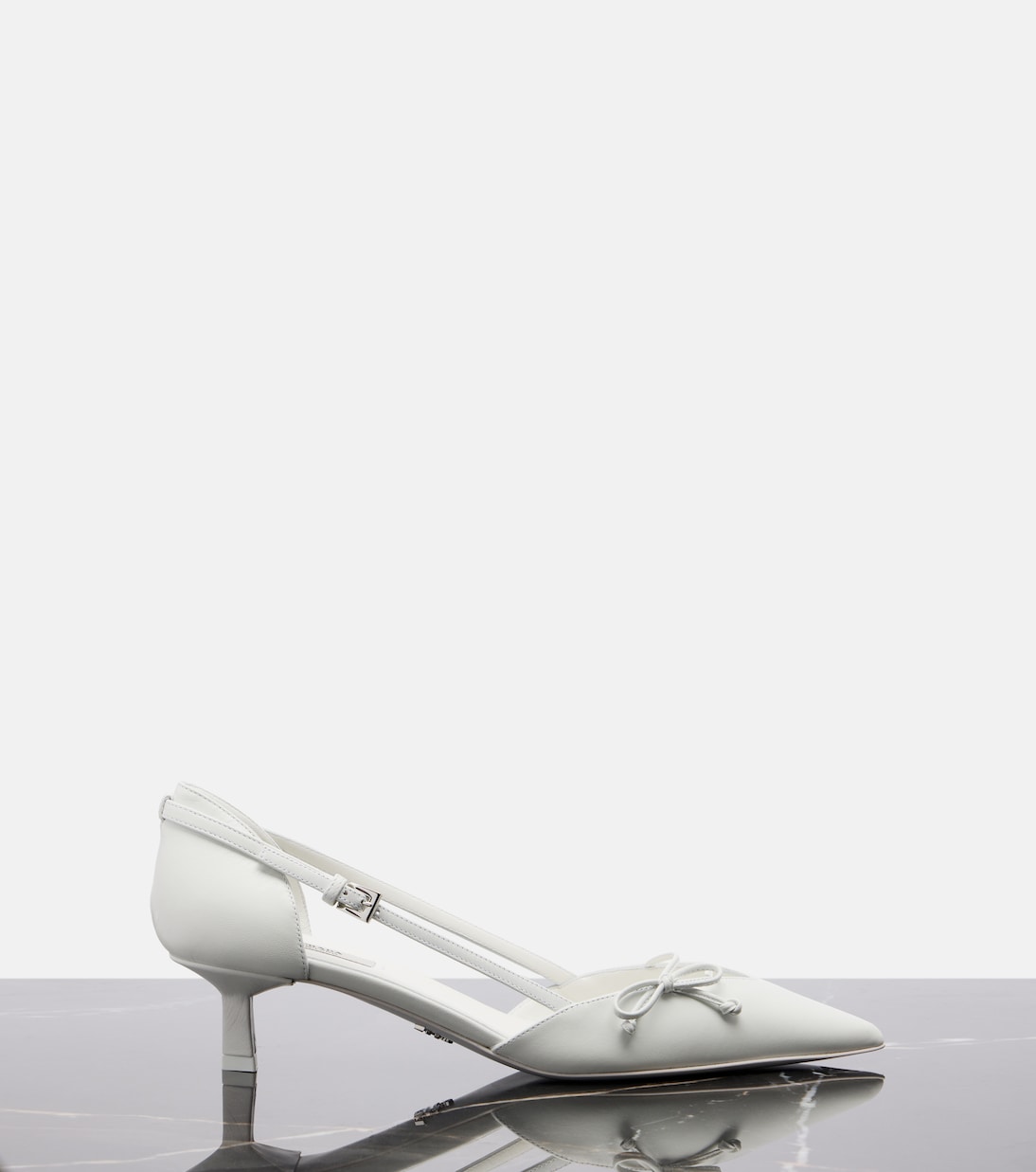 Bow-detail leather pumps | Prada