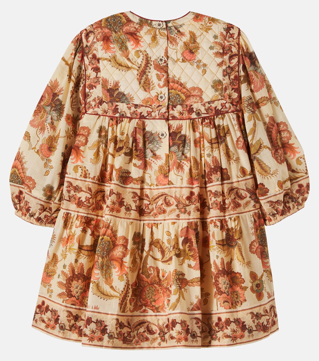 Aster floral quilted cotton dress  | Zimmermann Kids
