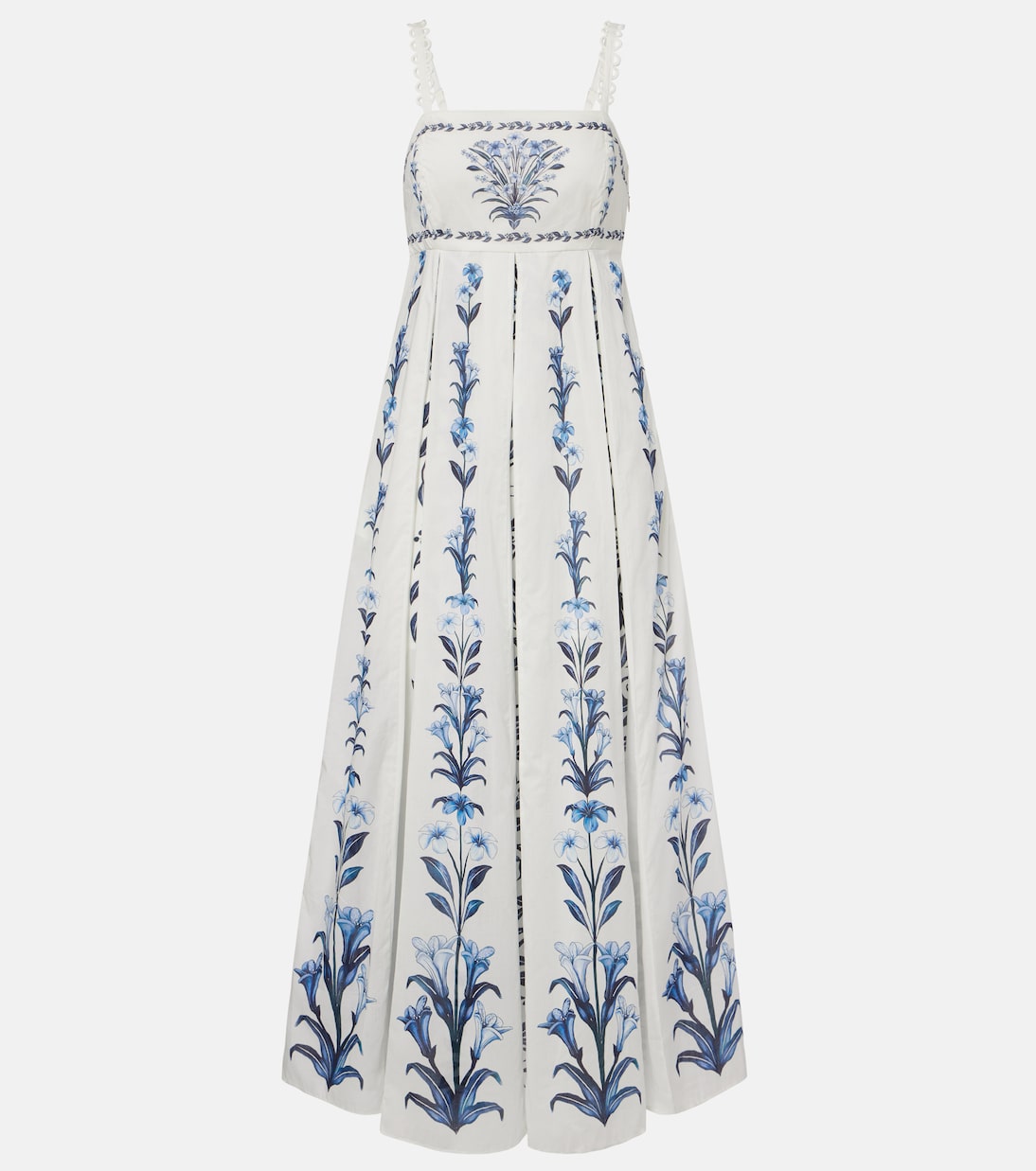 Flowers Arch pleated cotton maxi dress | Farm Rio