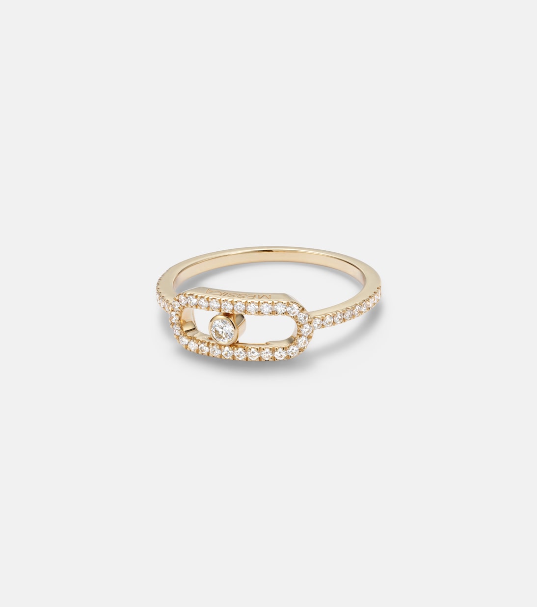 Move Uno 18kt gold ring with diamonds | Messika
