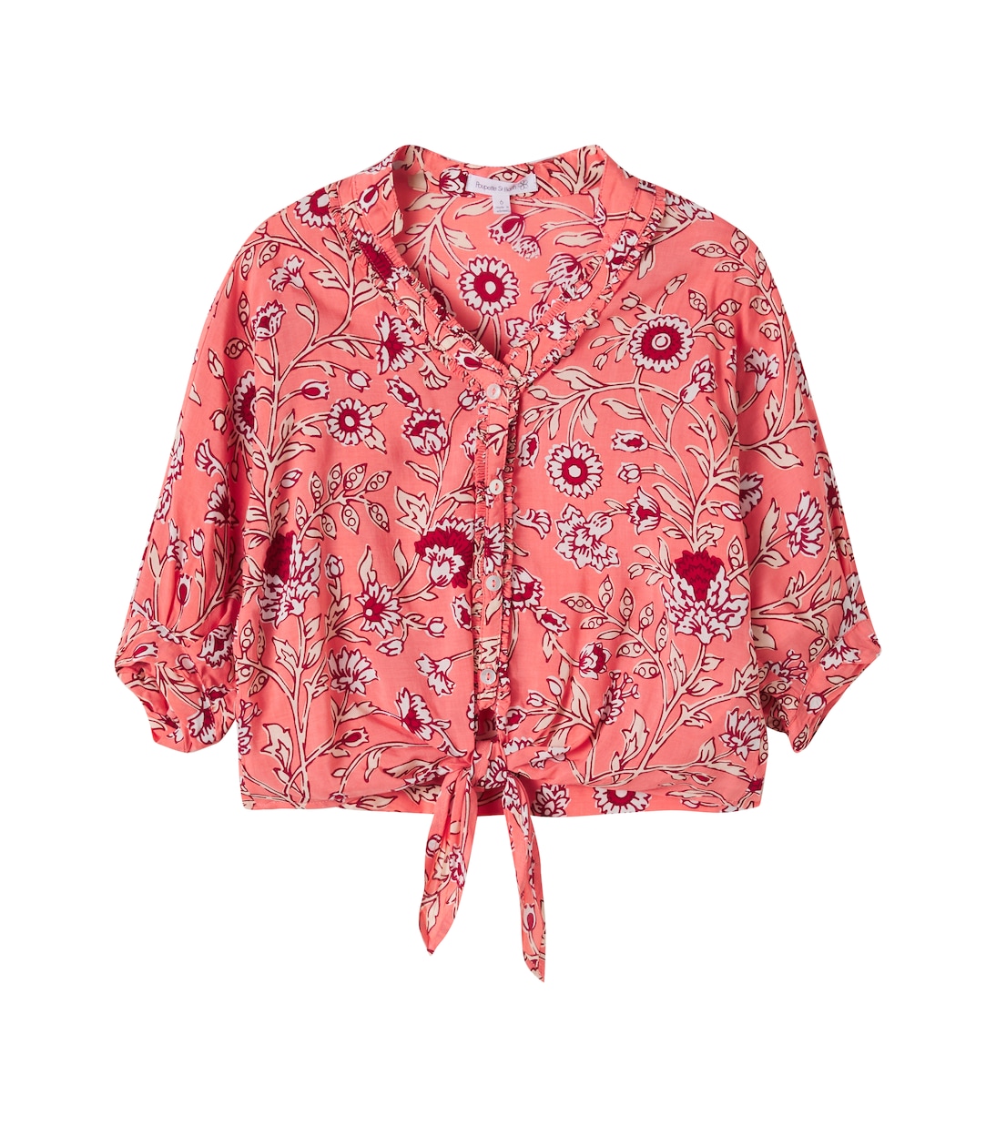 Azia floral shirt | Poupette St Barth Kids