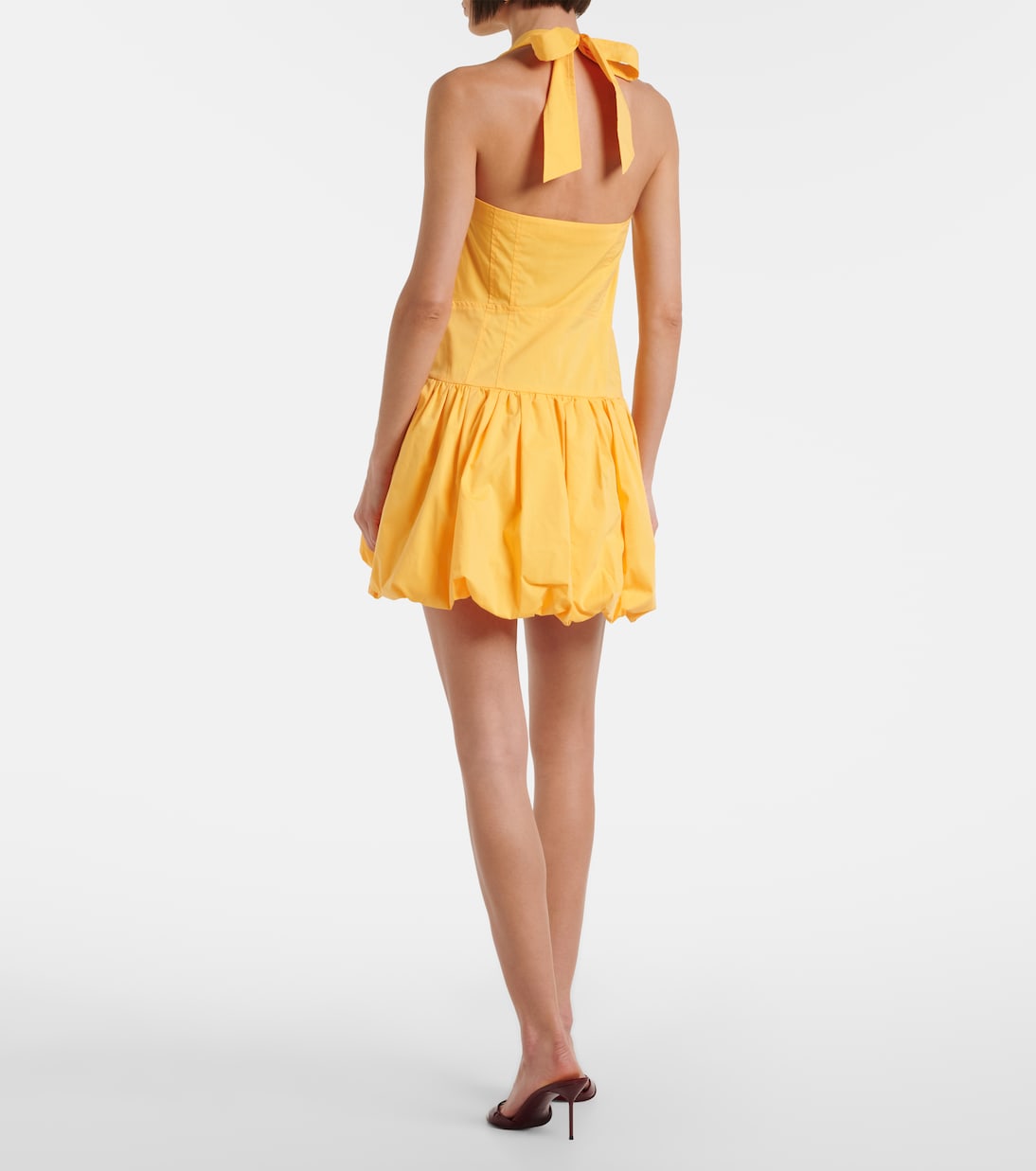 Brooke gathered cotton-blend minidress | Simkhai