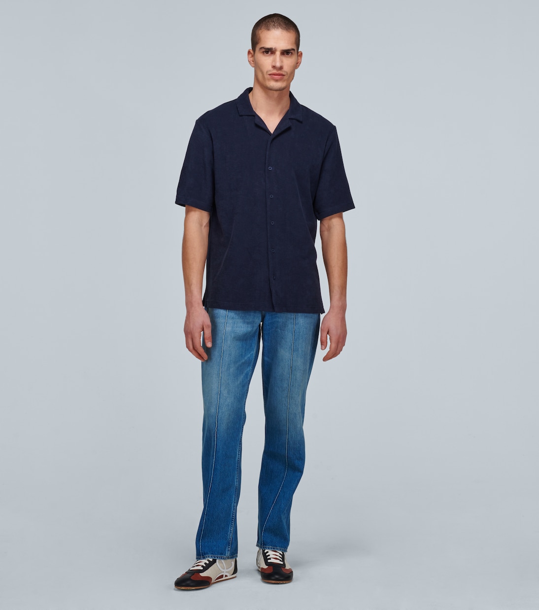 Cotton terry shirt | Sunspel