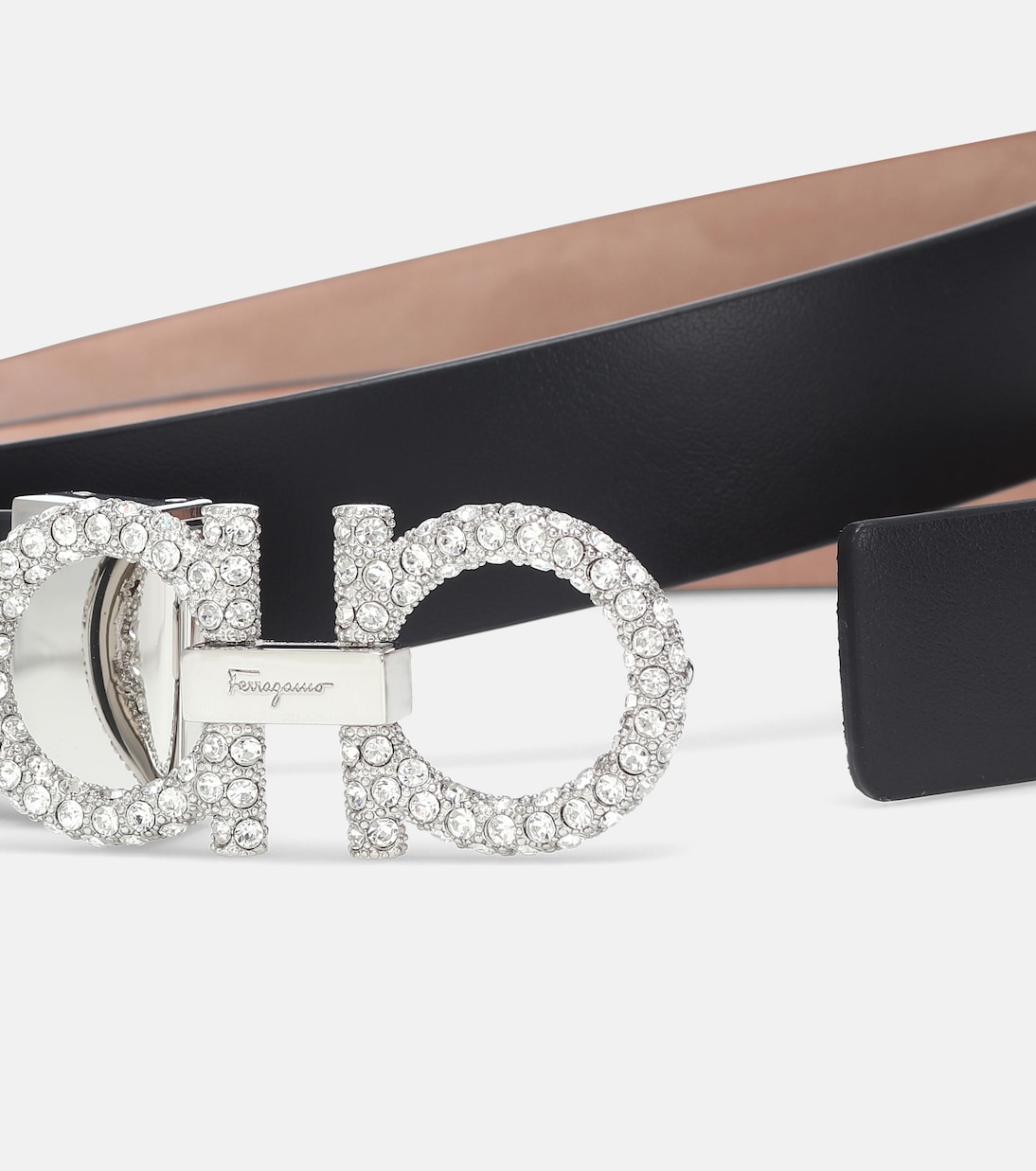 Cinturón Gancini de piel adornado | Ferragamo