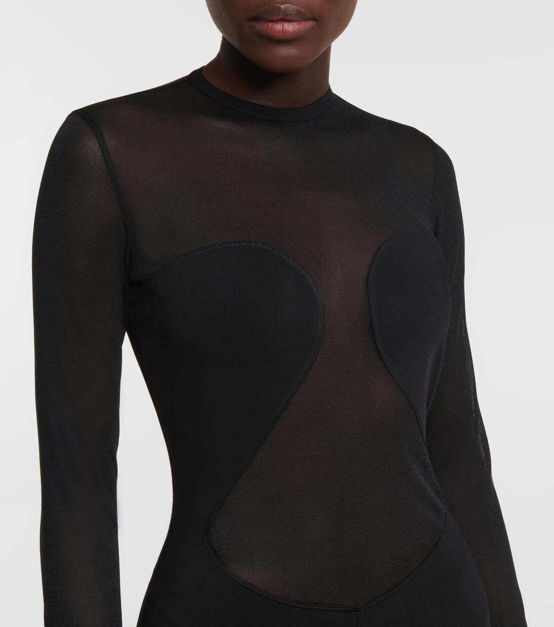 Semi-sheer paneled jumpsuit | Alaïa