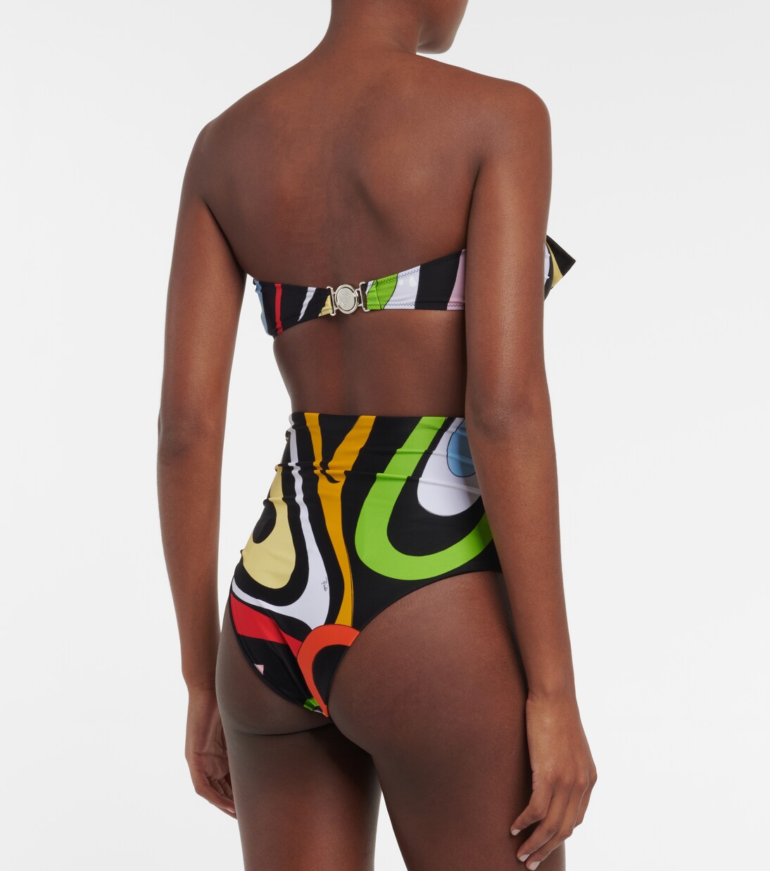 Haut de bikini bandeau Marmo imprimé | Pucci