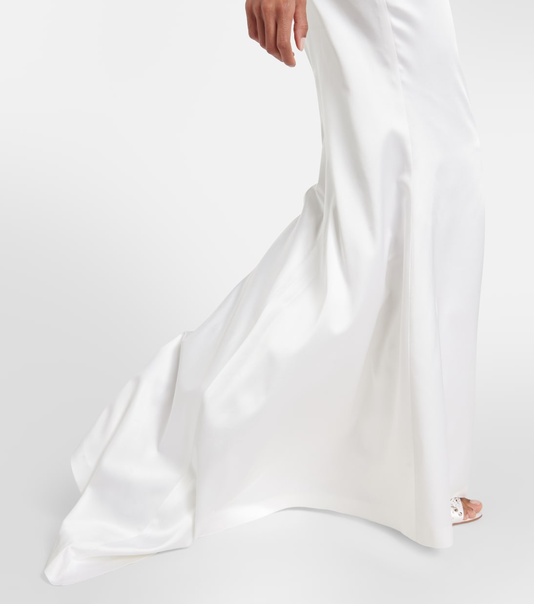 Robe longue en soie mélangée | Alessandra Rich