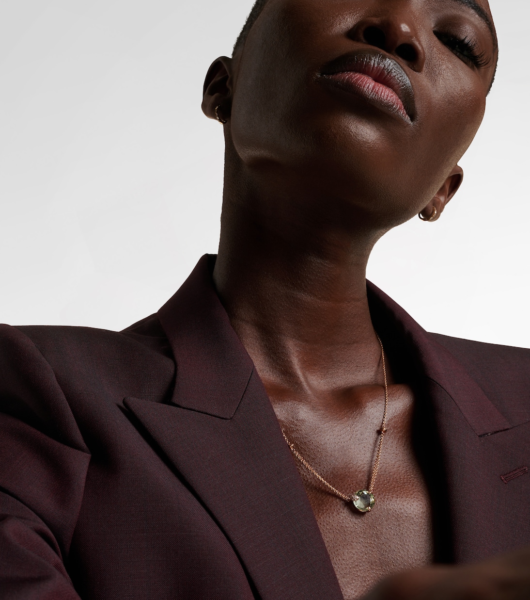 18kt rose gold necklace with prasiolite and diamonds  | Bucherer Fine Jewellery