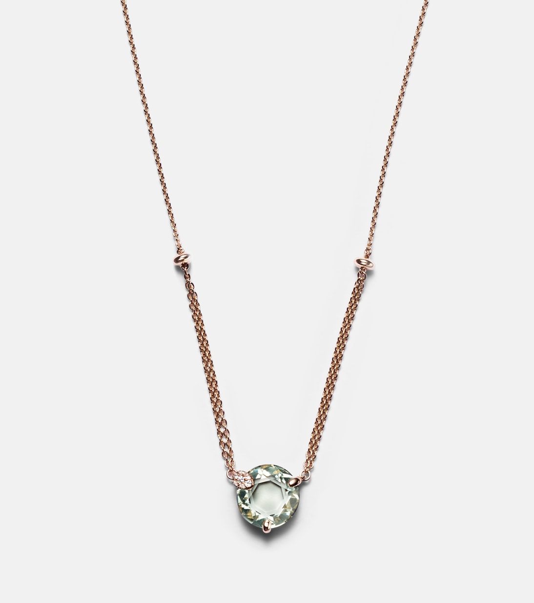 18kt rose gold necklace with prasiolite and diamonds  | Bucherer Fine Jewellery