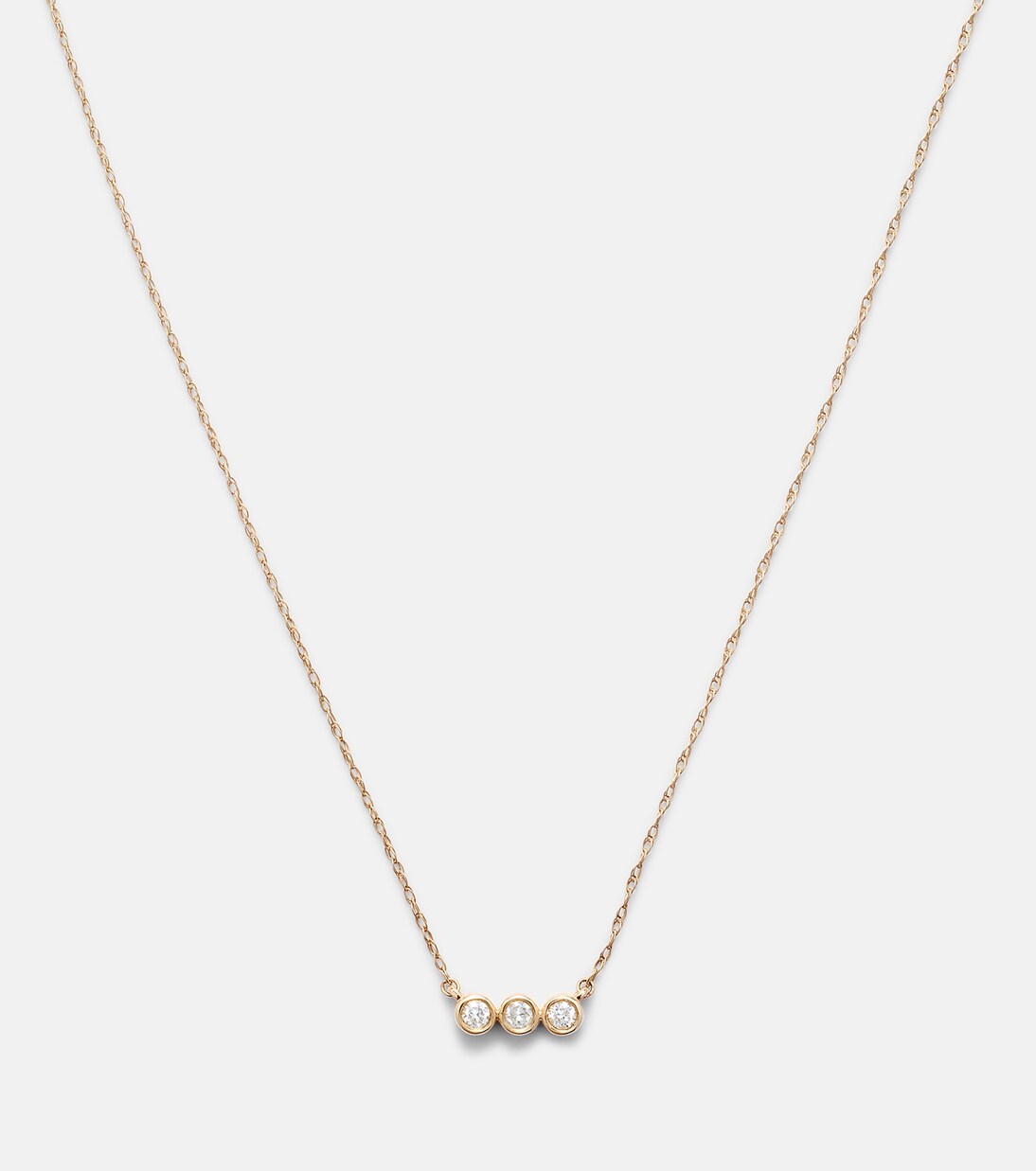 10kt yellow gold necklace with diamonds | Stone and Strand