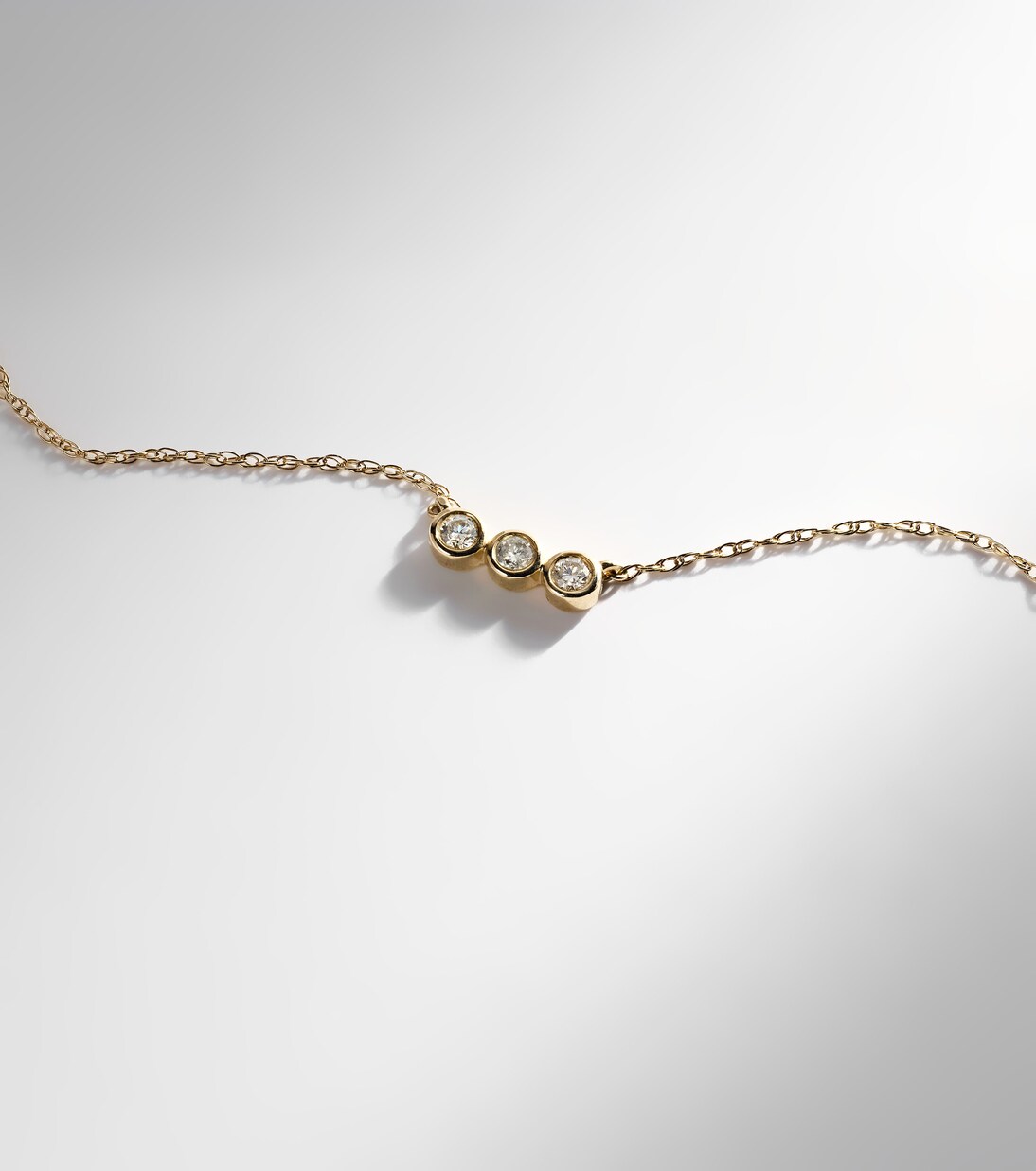 10kt yellow gold necklace with diamonds | Stone and Strand