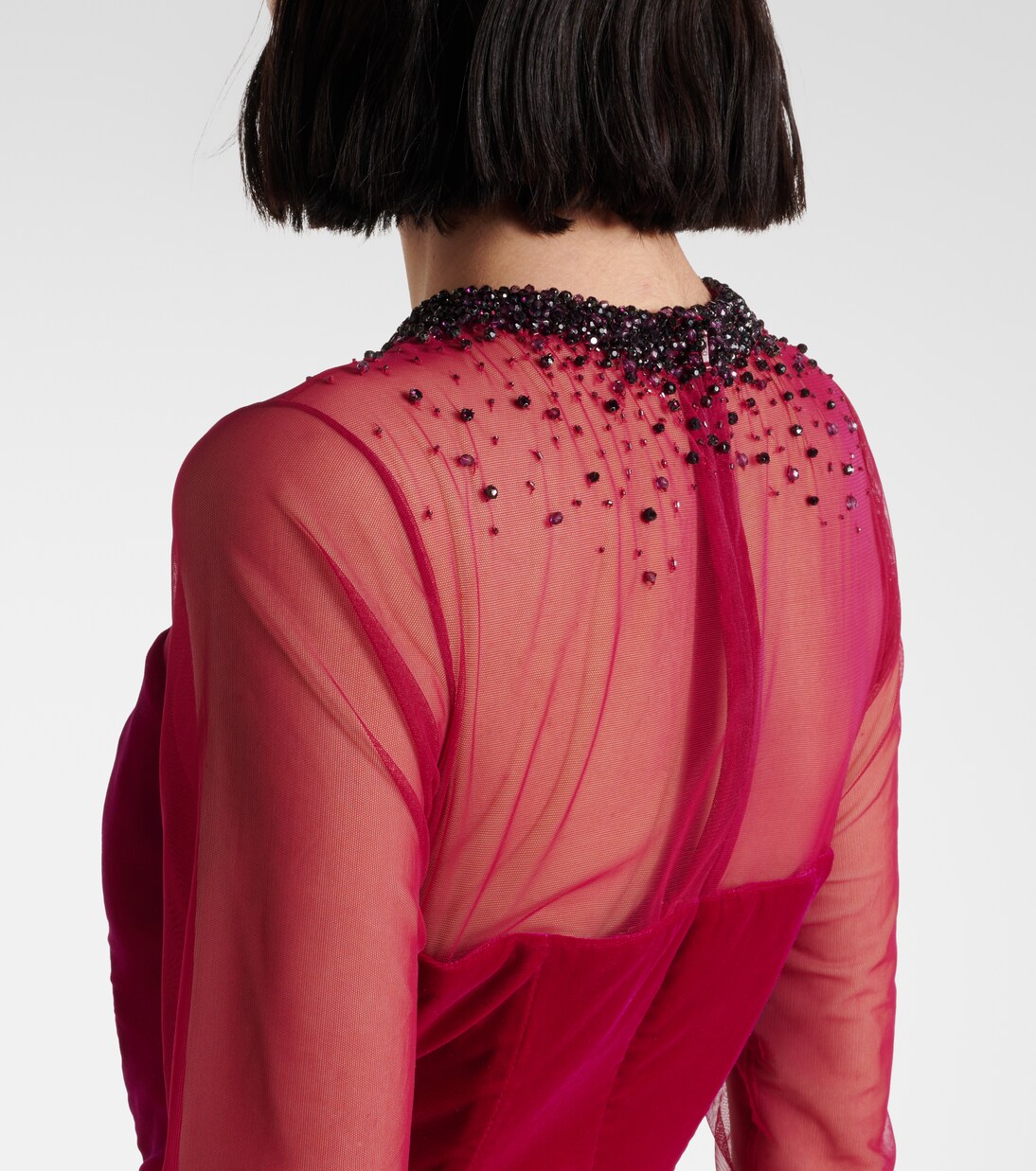 Verzierte Robe aus Samt | Miss Sohee