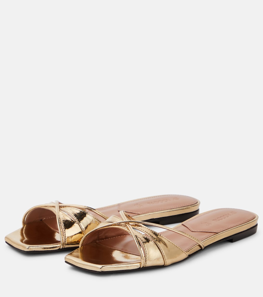 Lust metallic leather slides | D'Accori