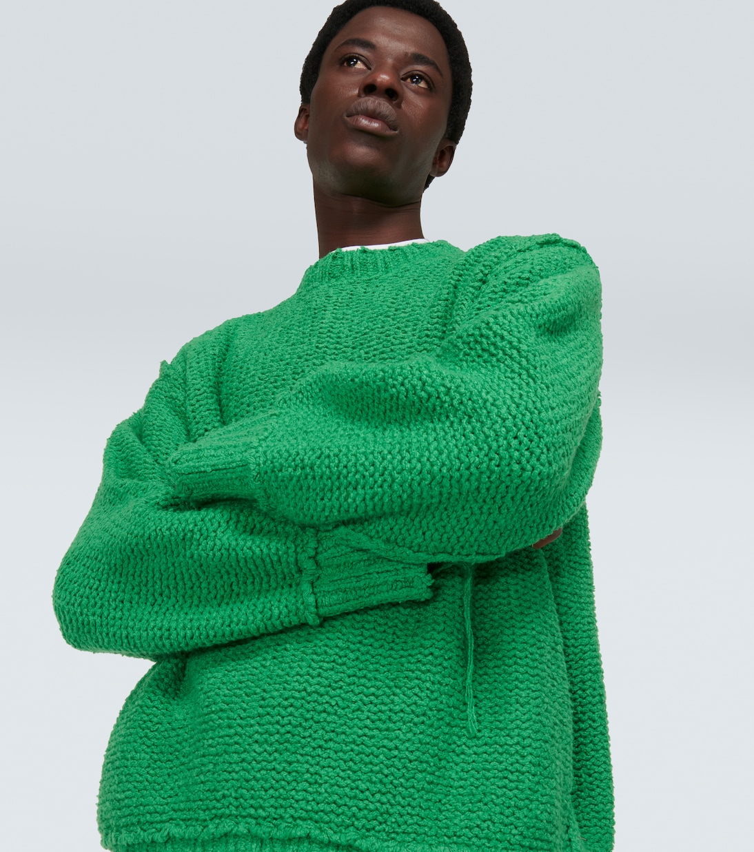Distressed cotton sweater | Sacai