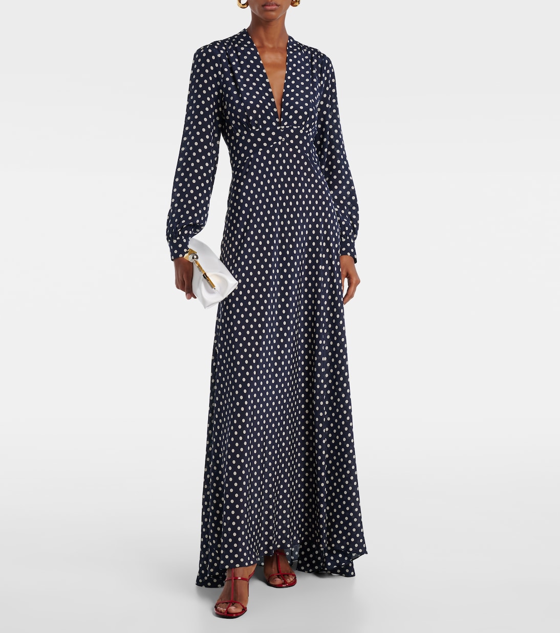 Emory polka-dot silk maxi dress | Rixo