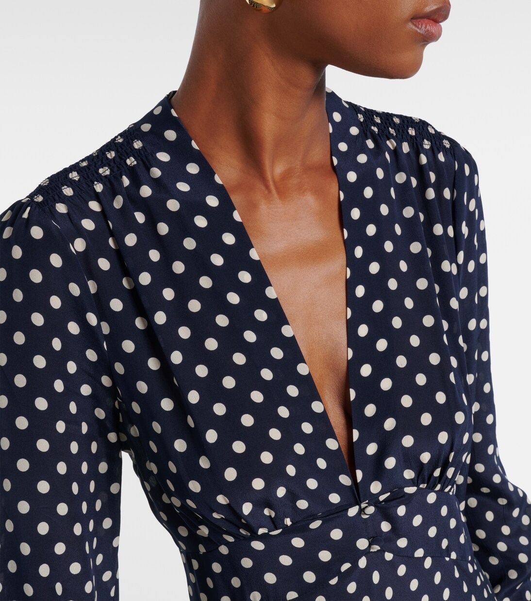 Emory polka-dot silk maxi dress | Rixo