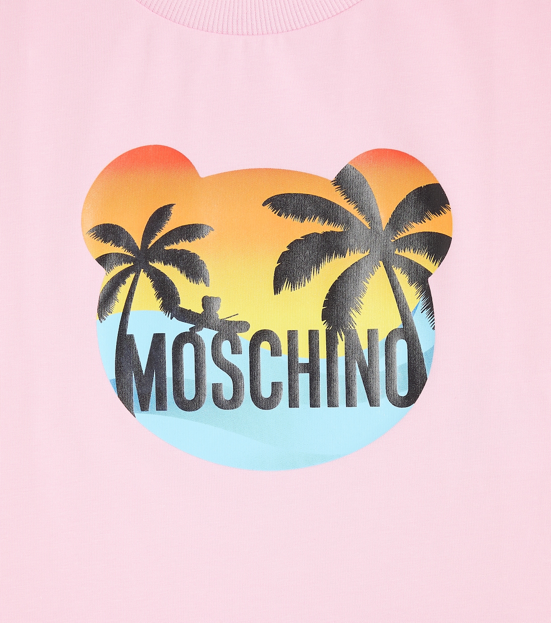 Printed cotton-blend jersey T-shirt | Moschino Kids