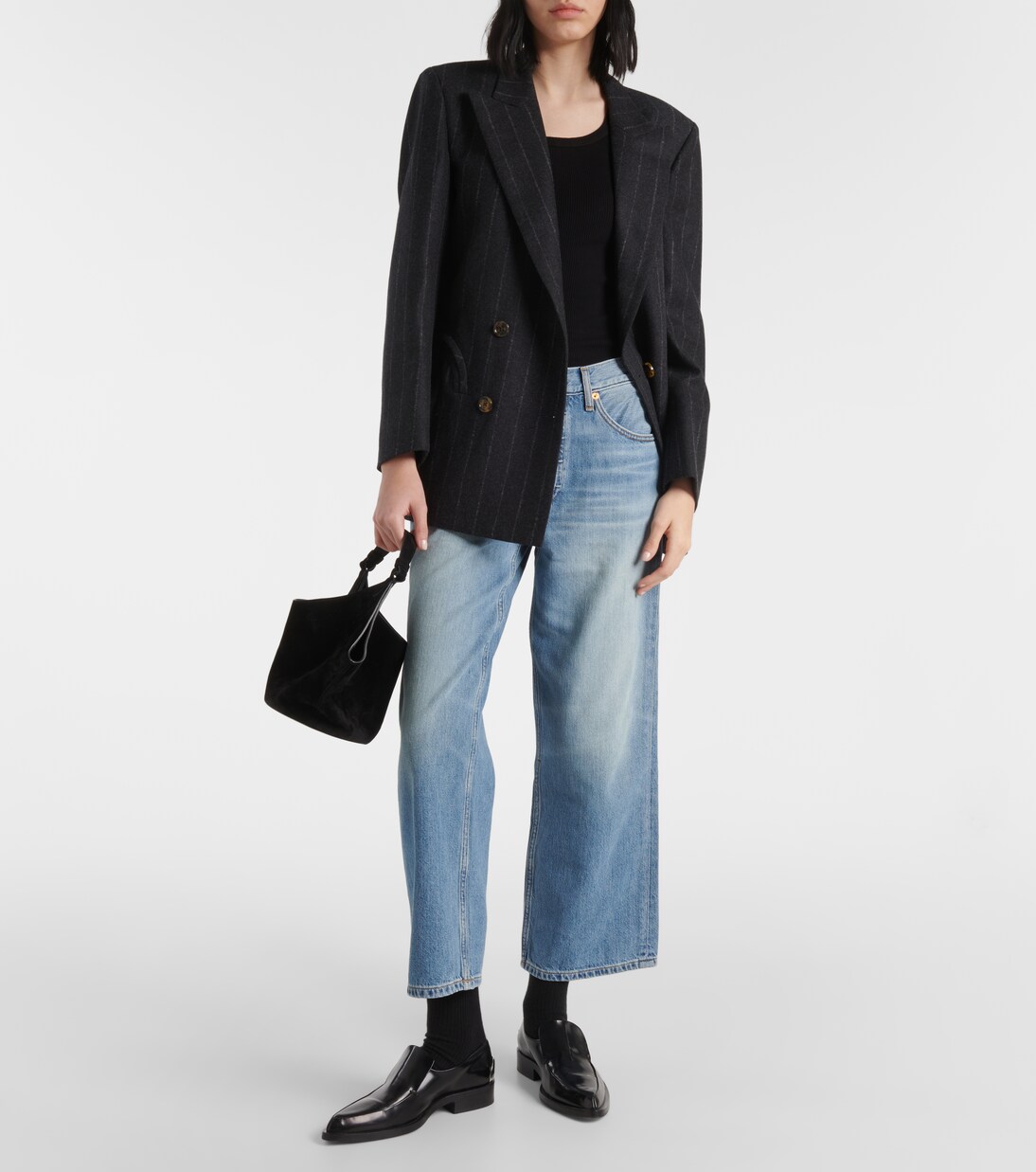 Mid-Rise Cropped Straight Jeans | Re/Done